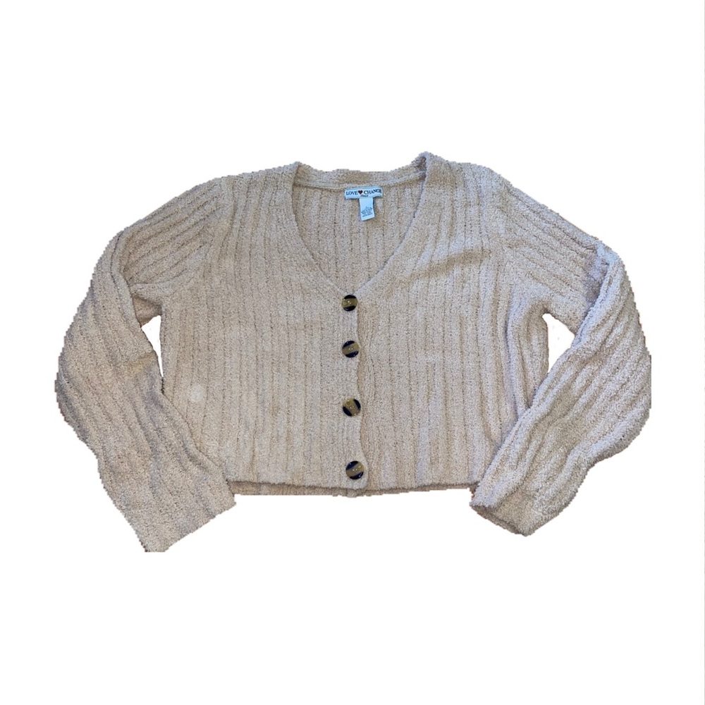 Love change beige cardigan
